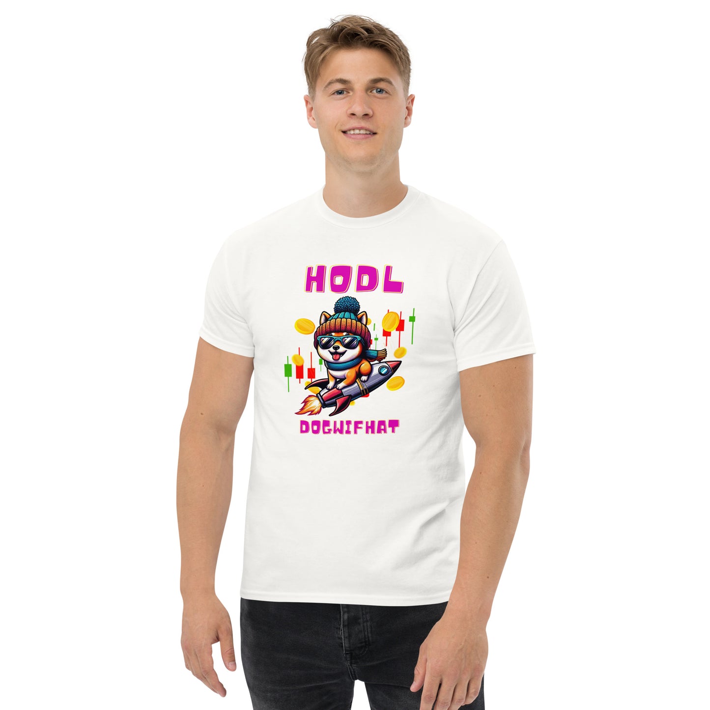 Dogwifhat Crypto Tee | 100% Cotton | HODL Hotshot Holder