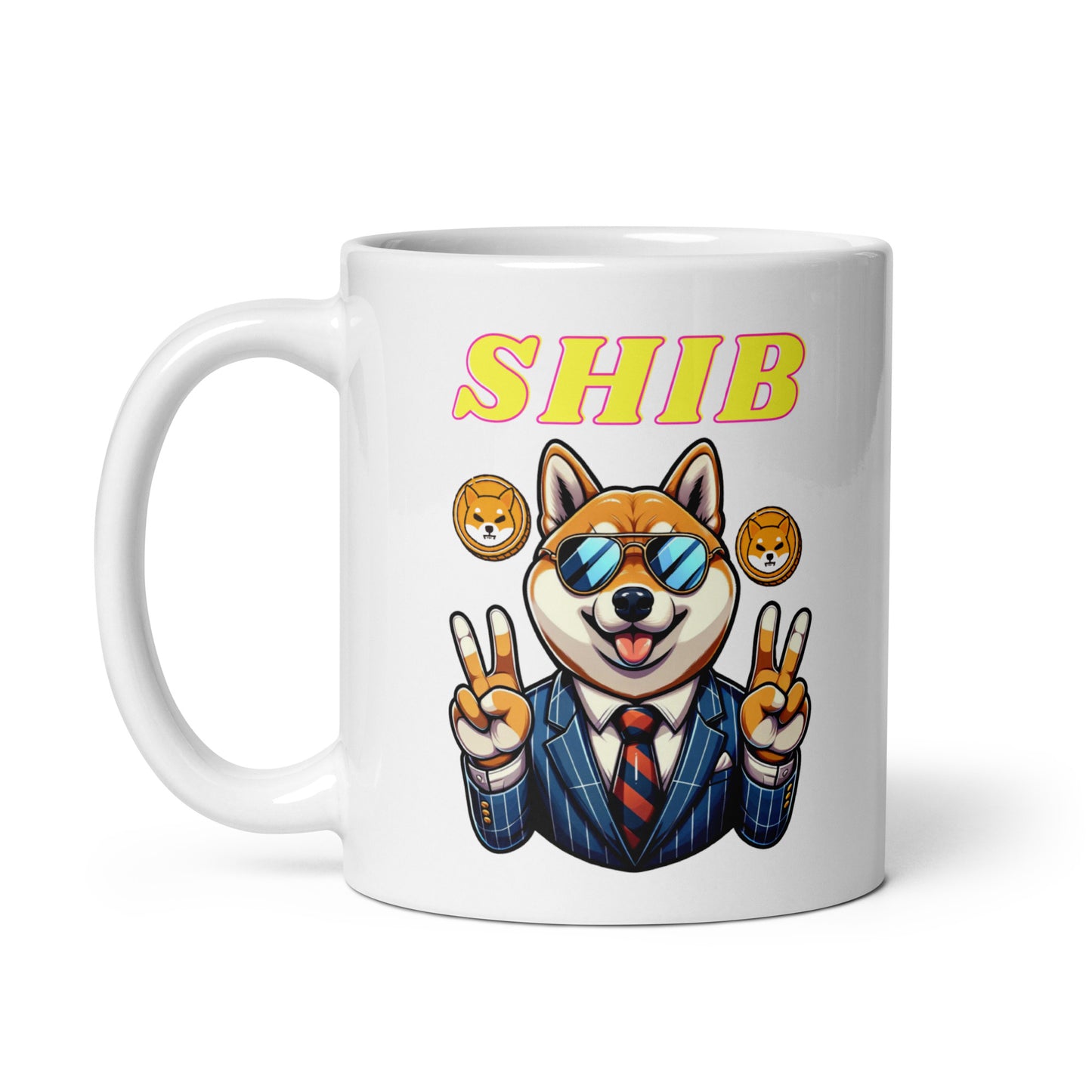 Suit Up Shiba Mug | 11oz, 15oz, 20oz | Crypto Connoisseur