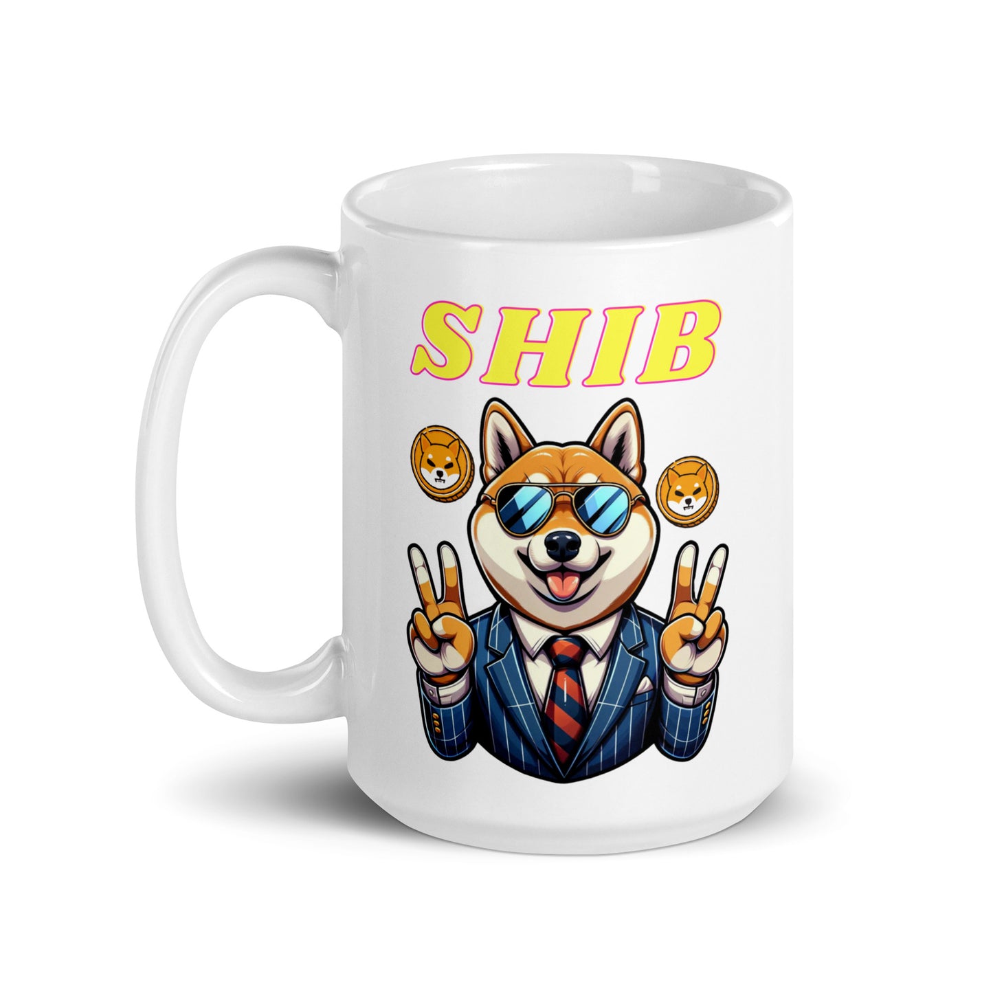 Suit Up Shiba Mug | 11oz, 15oz, 20oz | Crypto Connoisseur