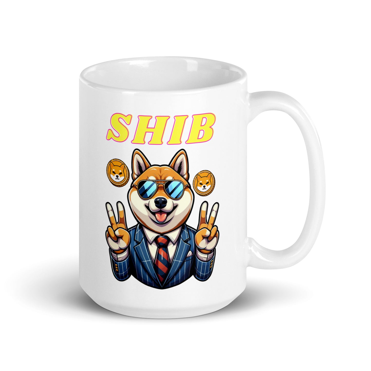 Suit Up Shiba Mug | 11oz, 15oz, 20oz | Crypto Connoisseur