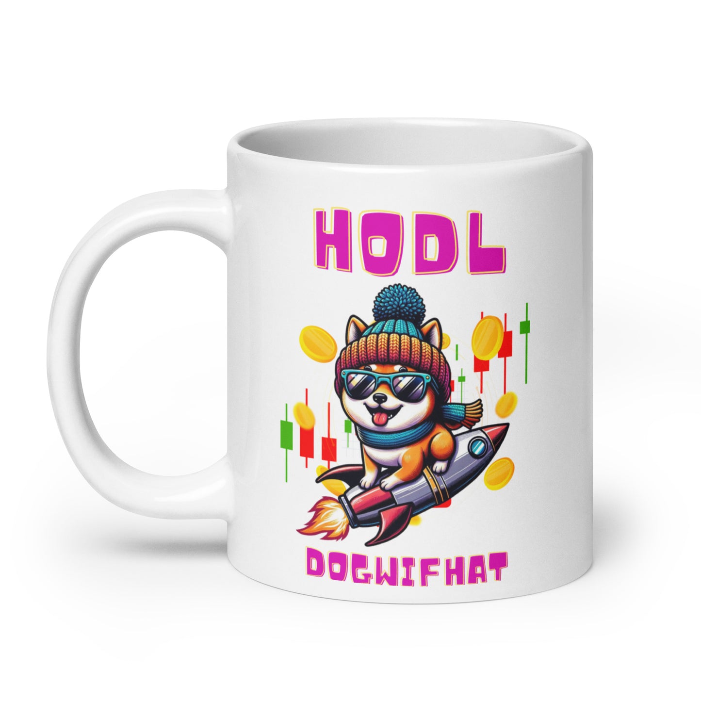 Dogwifhat Crypto Mug | 11oz, 15oz, 20oz | HODL Hotshot Holder