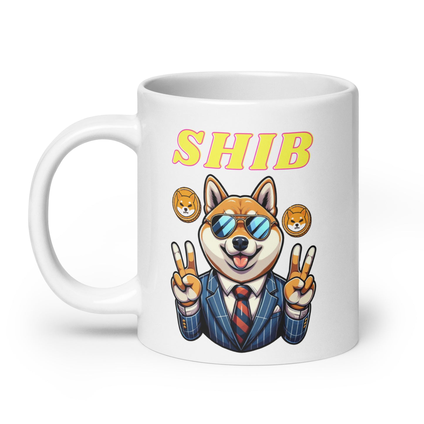 Suit Up Shiba Mug | 11oz, 15oz, 20oz | Crypto Connoisseur